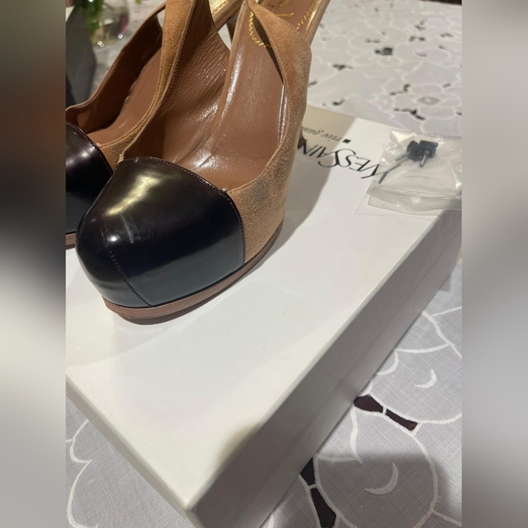 Saint Laurent, size 40 Brown leather and Camel suede - Picture 11 of 11